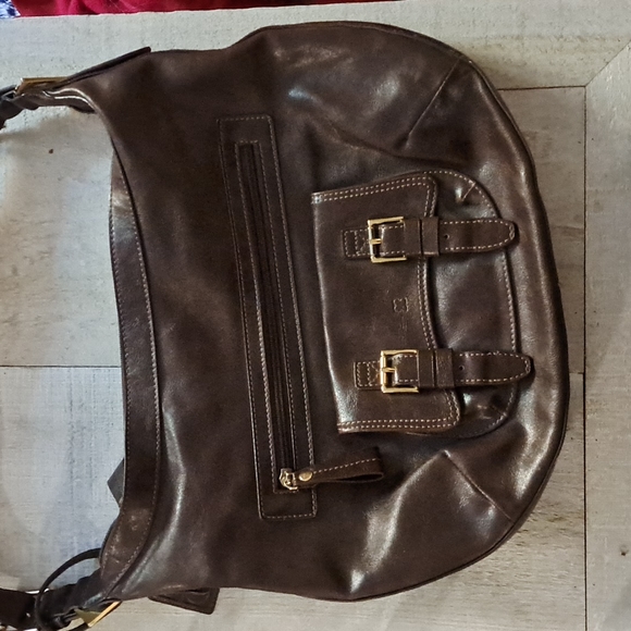 Liz Claiborne Brown Vegan Leather Purse - Picture 2 of 7